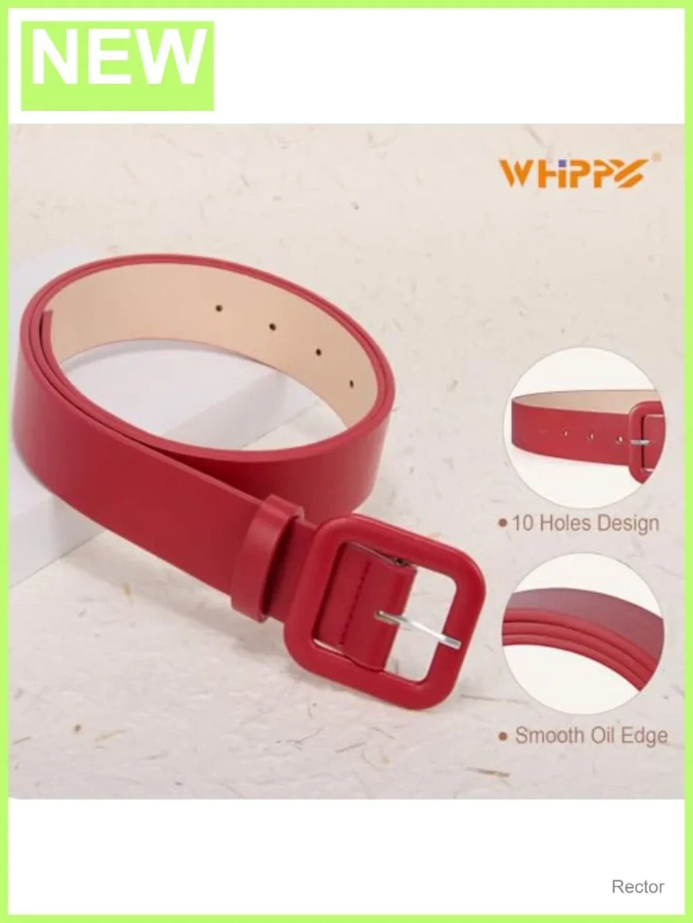 Women Faux Leather Belt Square Buckle Adjustable Waist Belt for Jeans Dresses